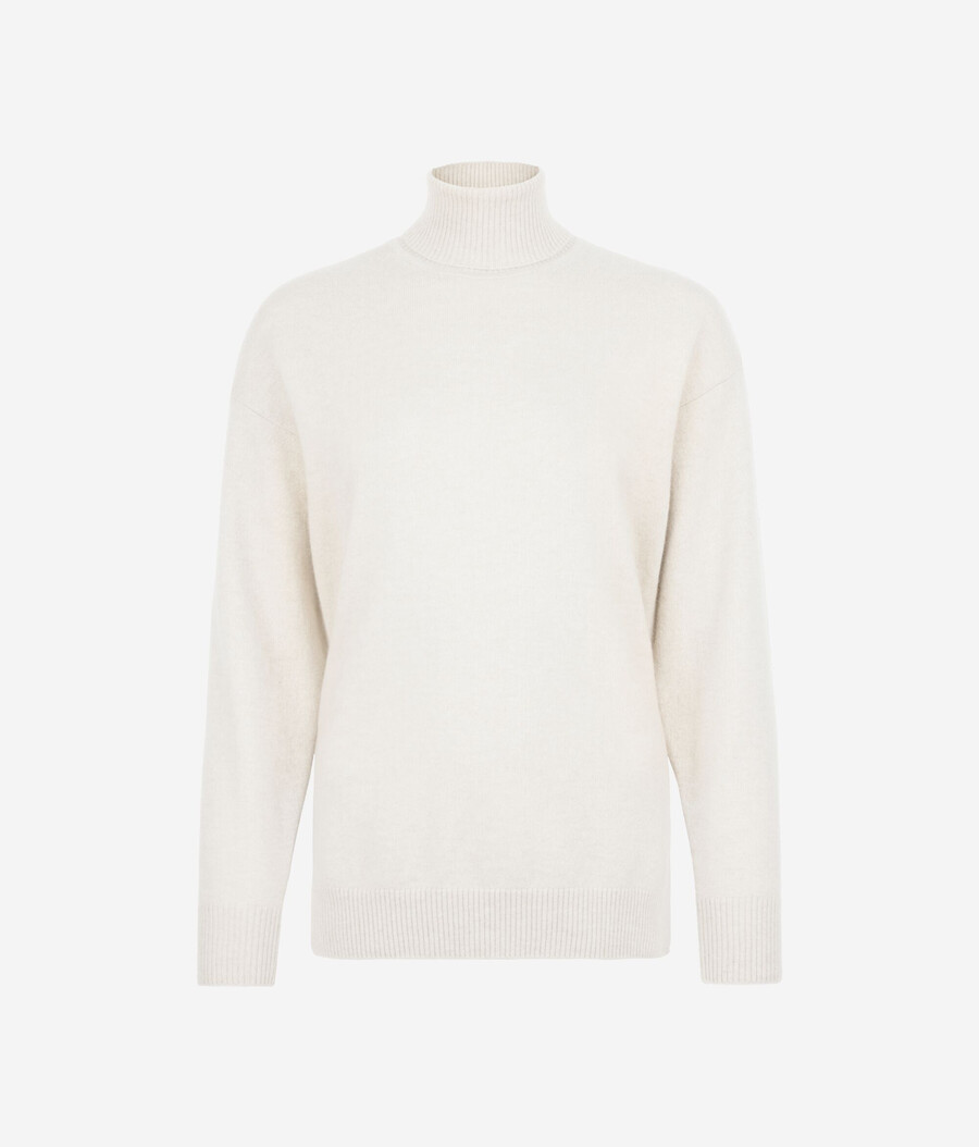 ultraweicher kaschmir-rollkragenpullover mit schlitzen