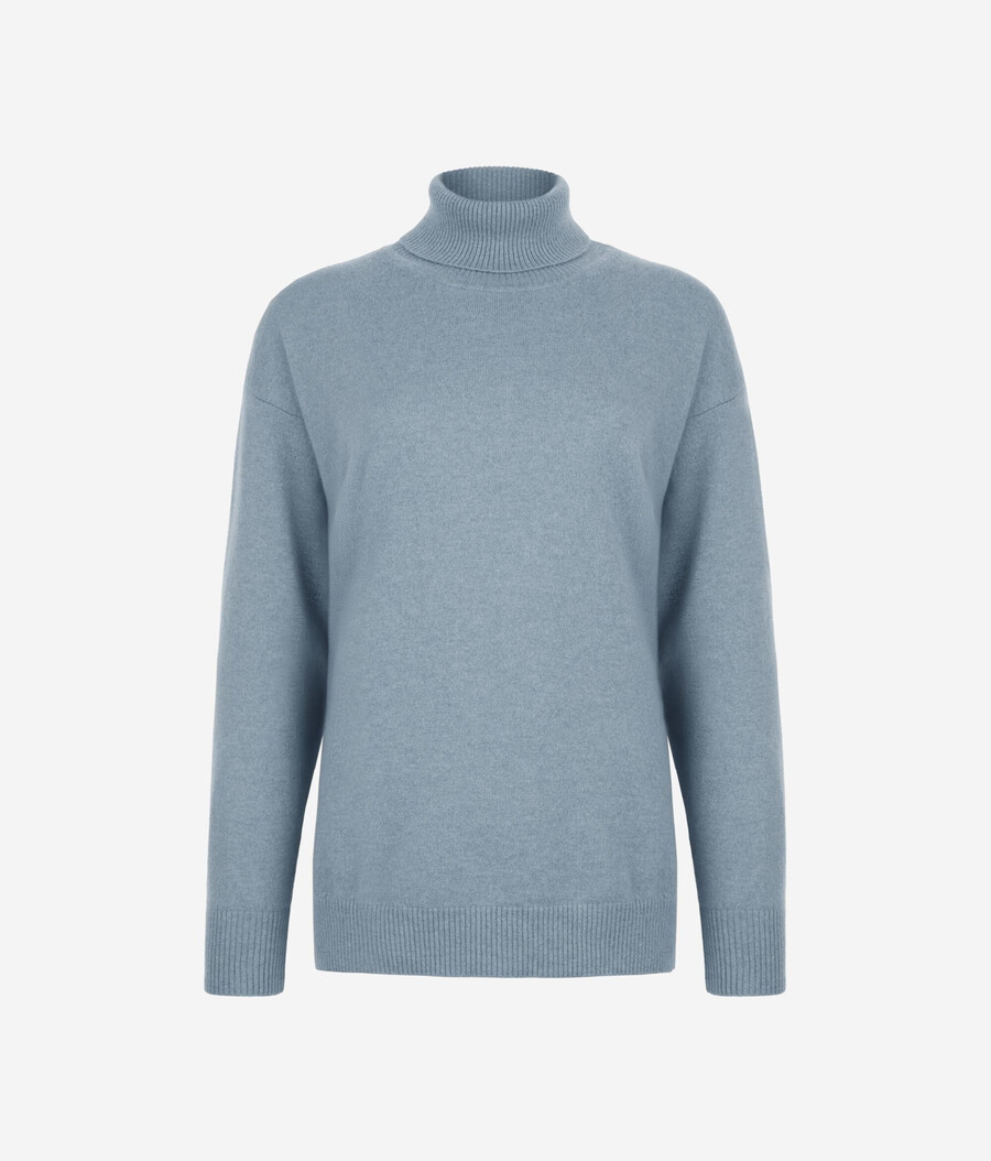 ultraweicher kaschmir-rollkragenpullover mit schlitzen