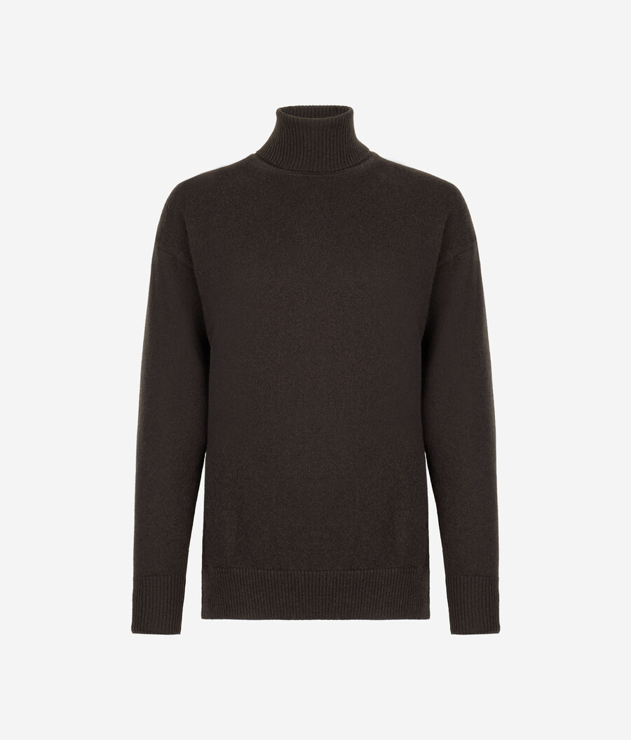ultraweicher kaschmir-rollkragenpullover mit schlitzen