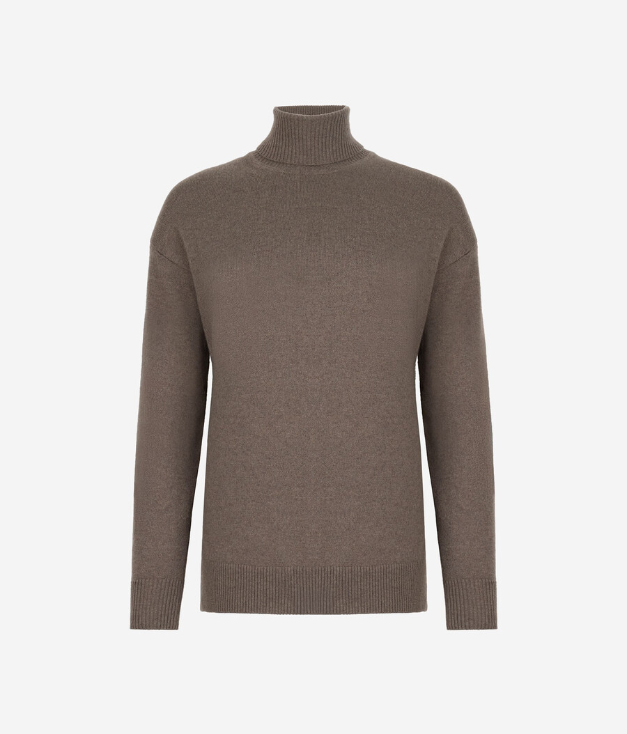 ultraweicher kaschmir-rollkragenpullover mit schlitzen