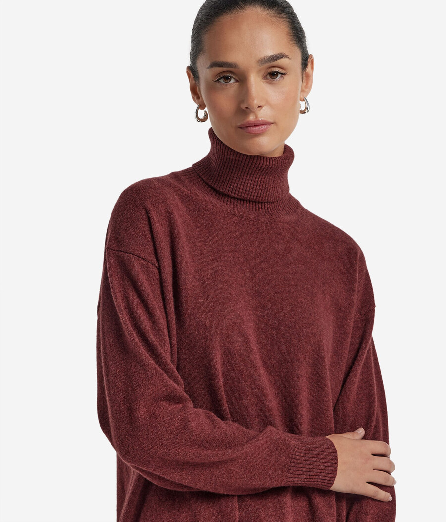 ultraweicher kaschmir-rollkragenpullover mit schlitzen