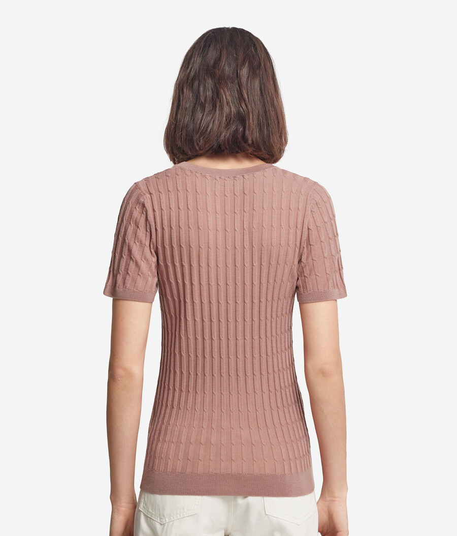 pullover aus ultrafeinem kaschmir mit zopfmuster