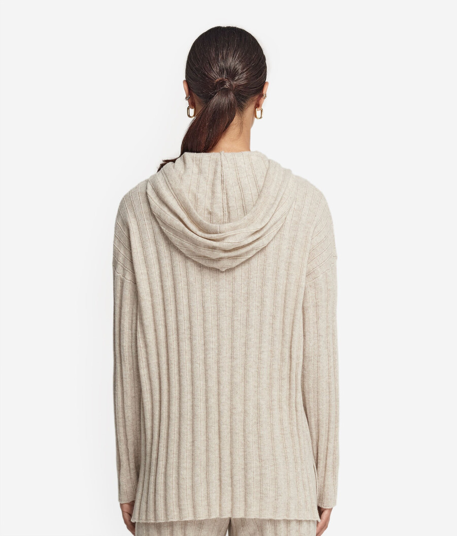 geripptes ultraweiches kaschmir-sweatshirt