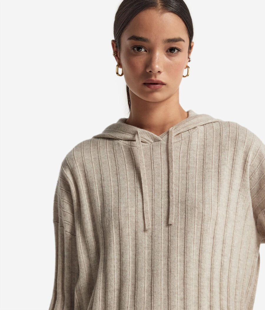 geripptes ultraweiches kaschmir-sweatshirt