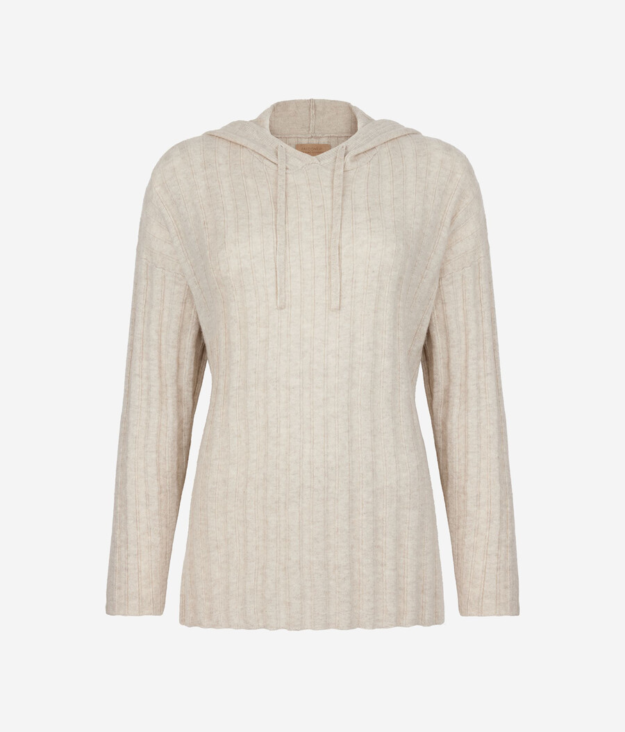 geripptes ultraweiches kaschmir-sweatshirt
