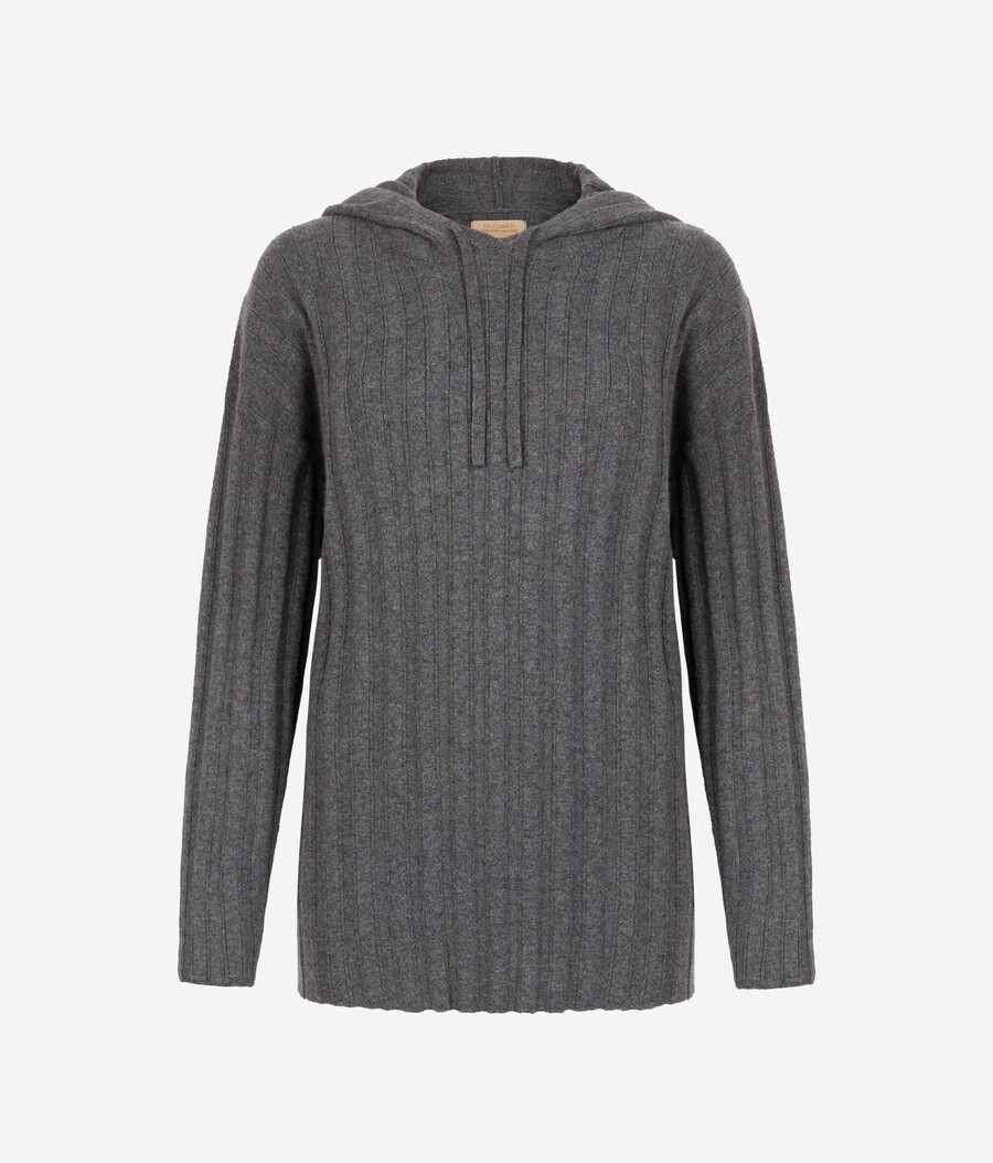 geripptes ultraweiches kaschmir-sweatshirt