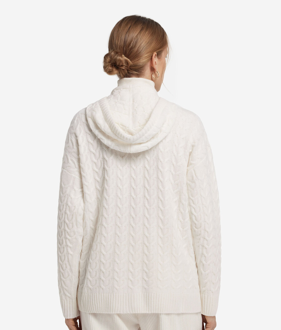 ultraweiches kaschmir-sweatshirt mit zopfmuster