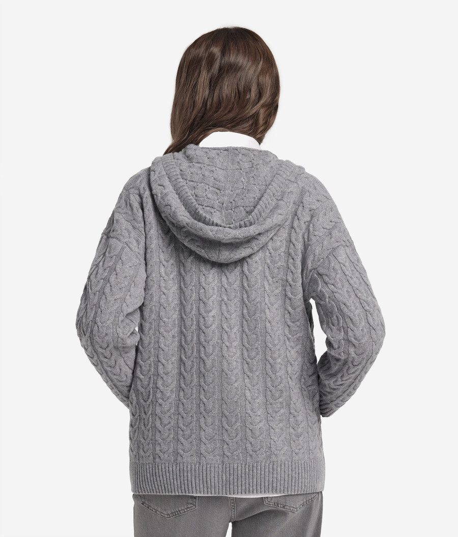 ultraweiches kaschmir-sweatshirt mit zopfmuster