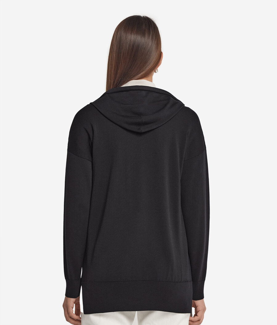 kapuzenpullover aus seide und baumwolle
