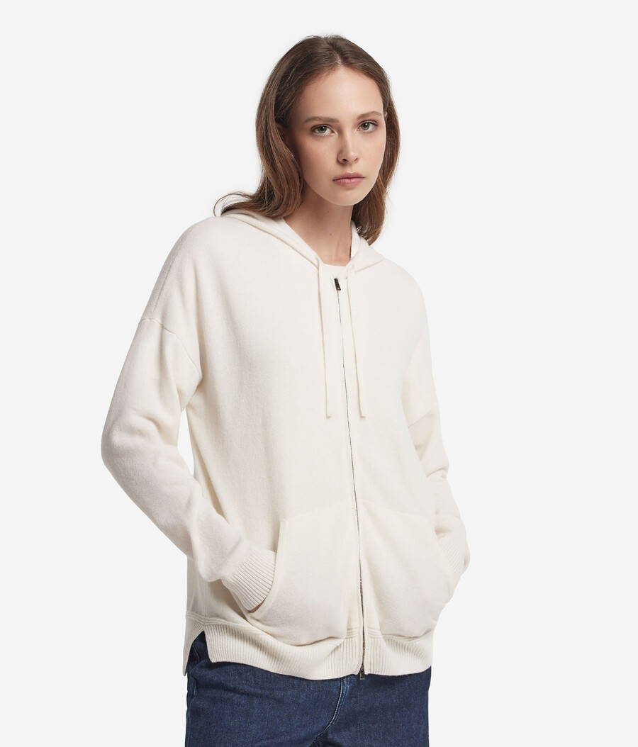 kapuzenpullover aus ultraweichem kaschmir