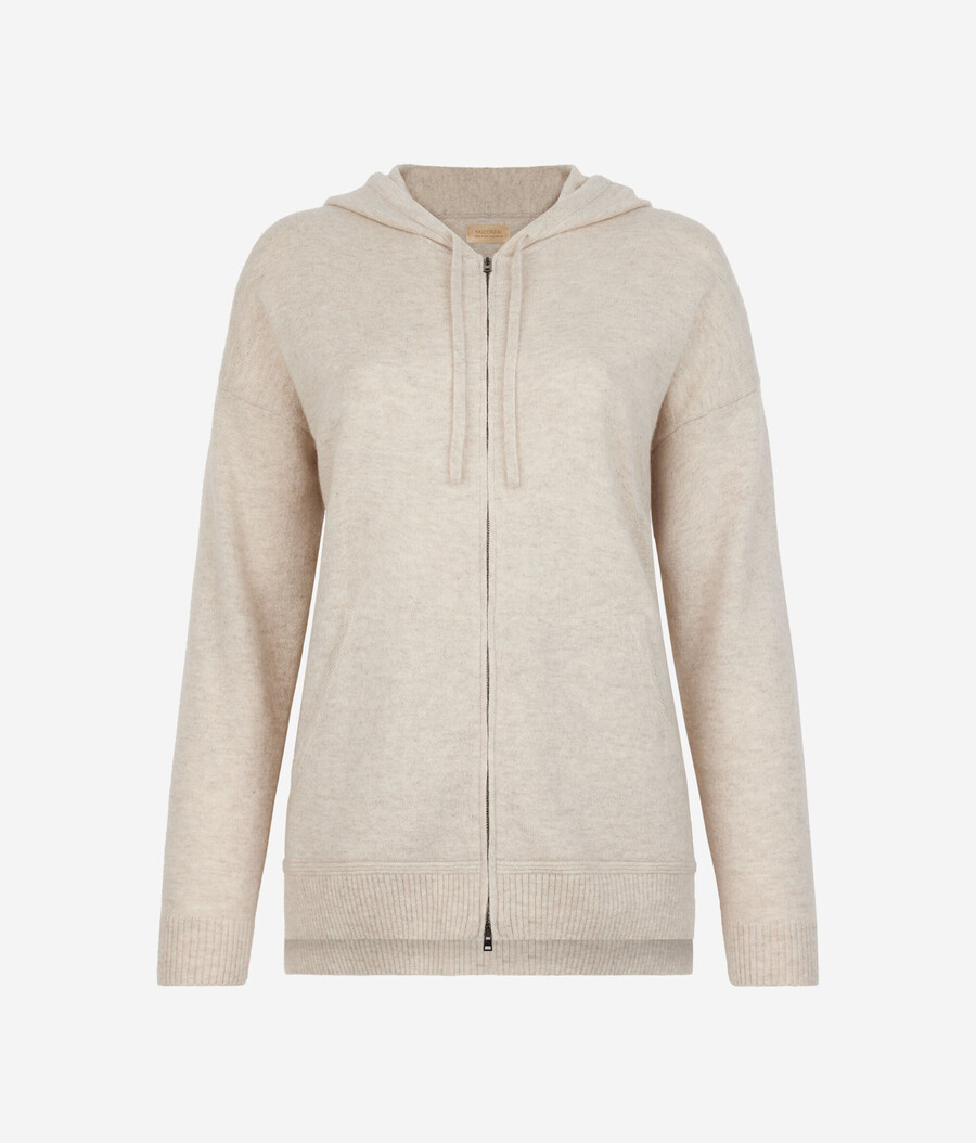 kapuzenpullover aus ultraweichem kaschmir