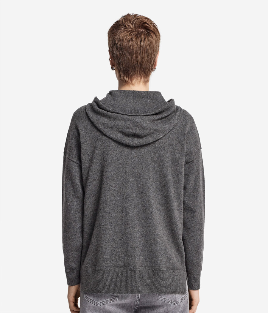 kapuzenpullover aus ultraweichem kaschmir