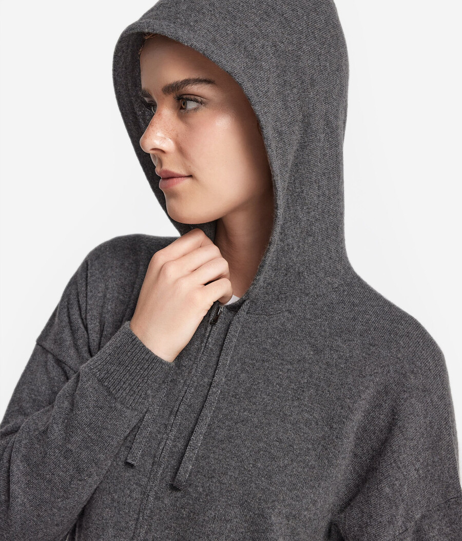 kapuzenpullover aus ultraweichem kaschmir