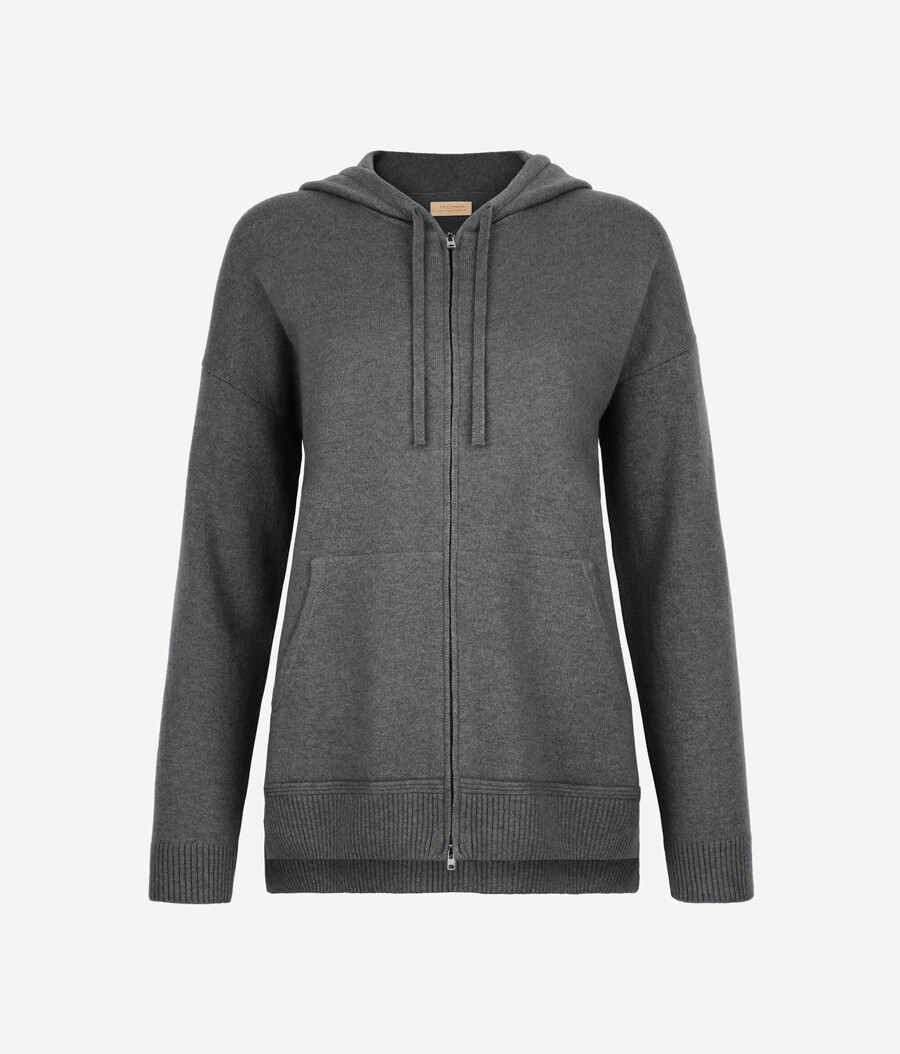 kapuzenpullover aus ultraweichem kaschmir