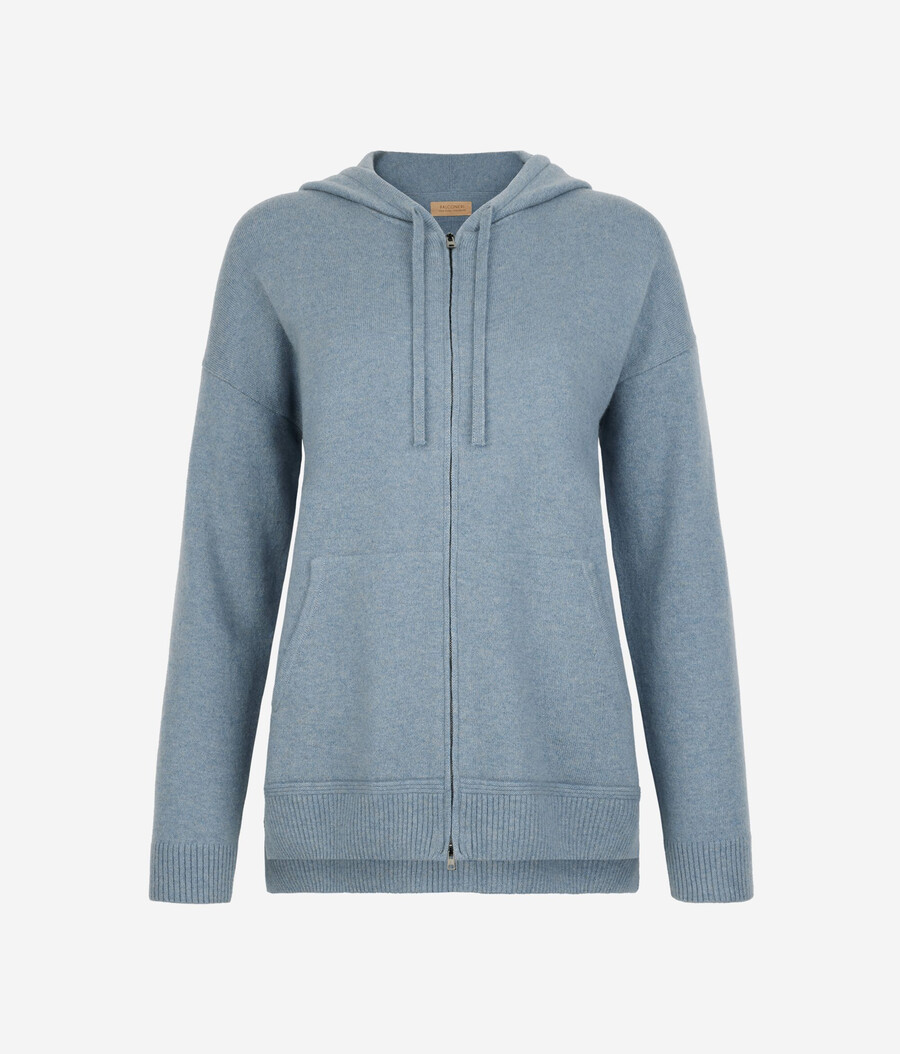 kapuzenpullover aus ultraweichem kaschmir