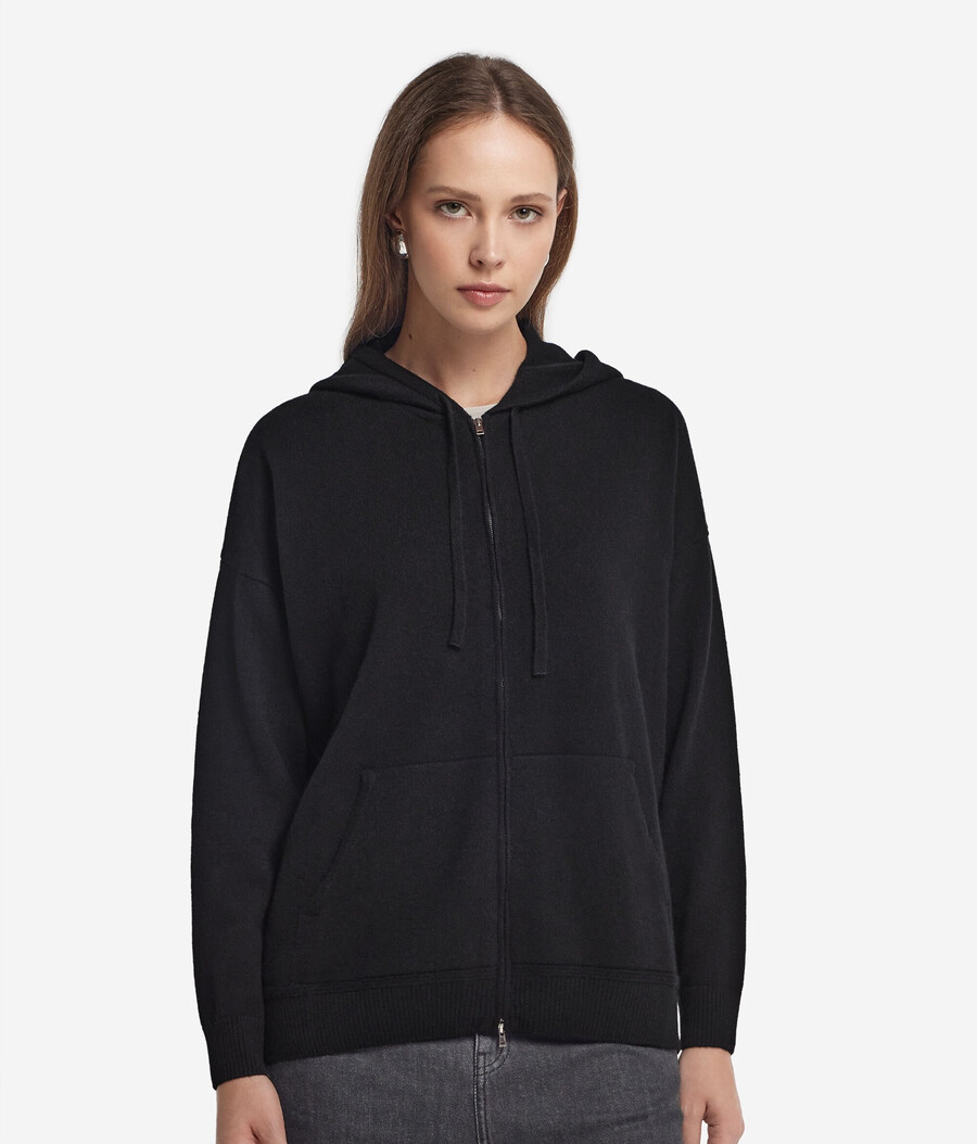 kapuzenpullover aus ultraweichem kaschmir