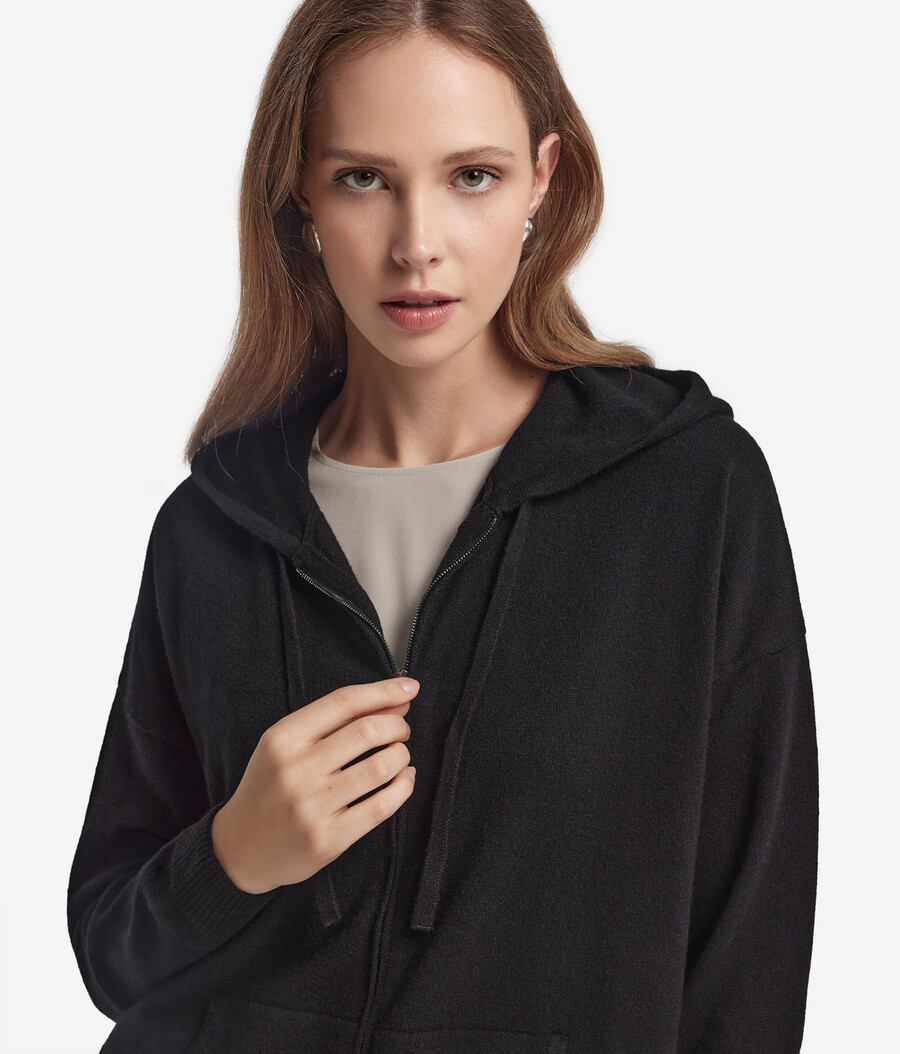 kapuzenpullover aus ultraweichem kaschmir