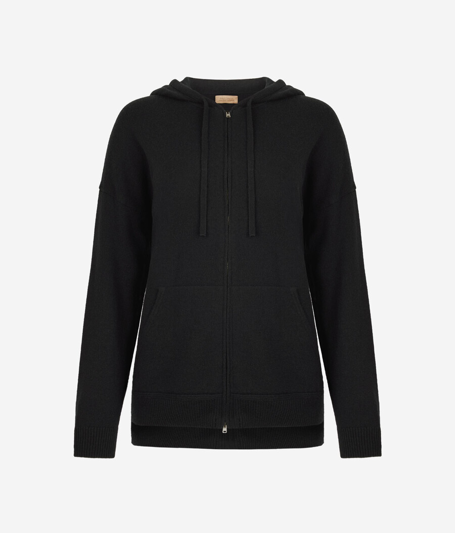 kapuzenpullover aus ultraweichem kaschmir