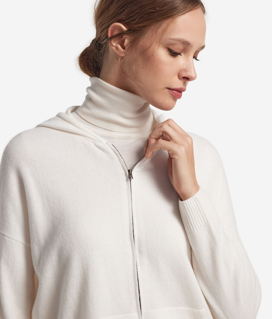 kapuzenpullover aus ultraweichem kaschmir