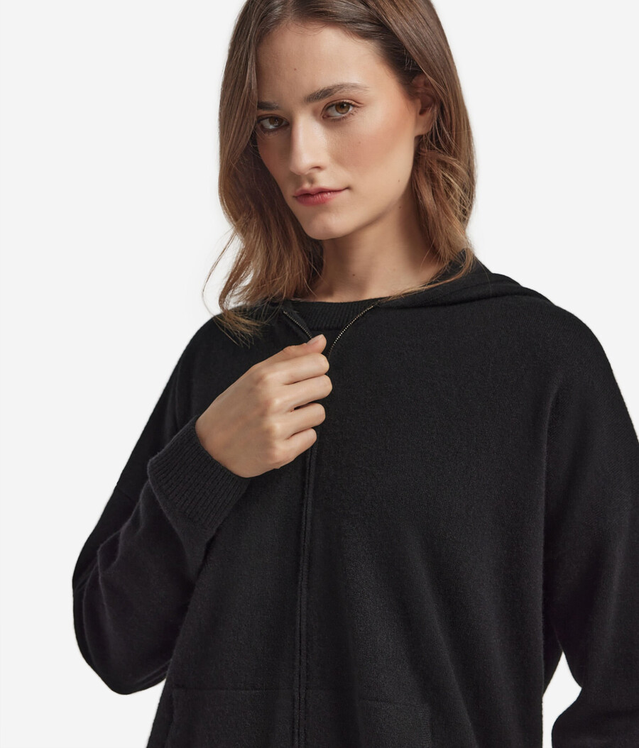 kapuzenpullover aus ultraweichem kaschmir