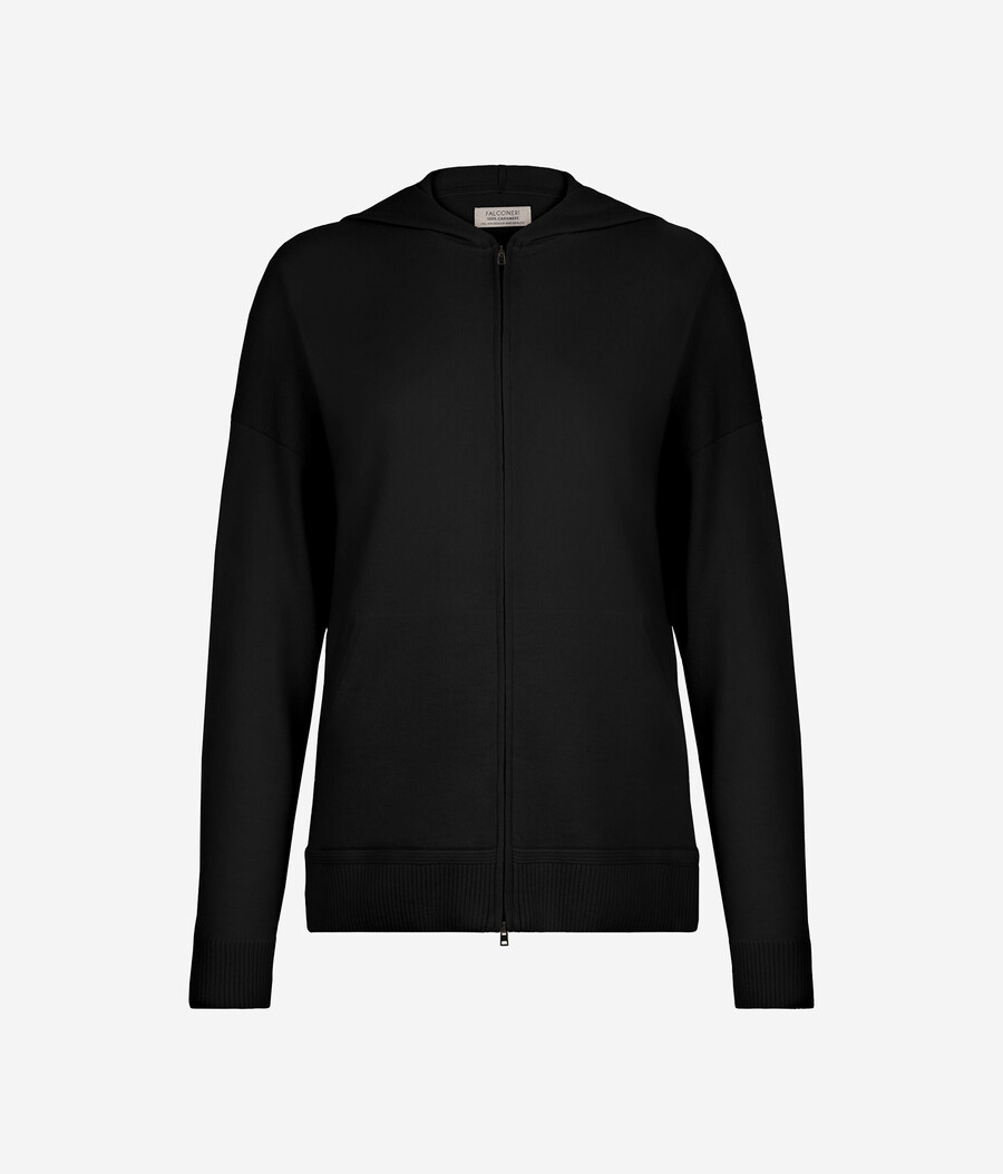 kapuzenpullover aus ultraweichem kaschmir