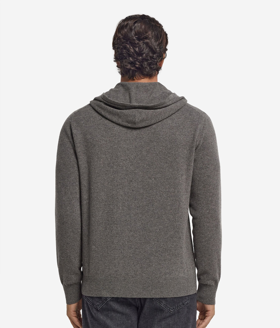 ultraweiches kaschmir-sweatshirt mit durchgehendem reißverschluss