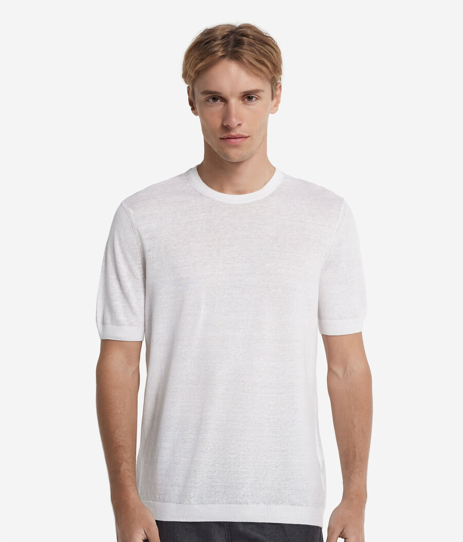 baumwoll-leinen-t-shirt