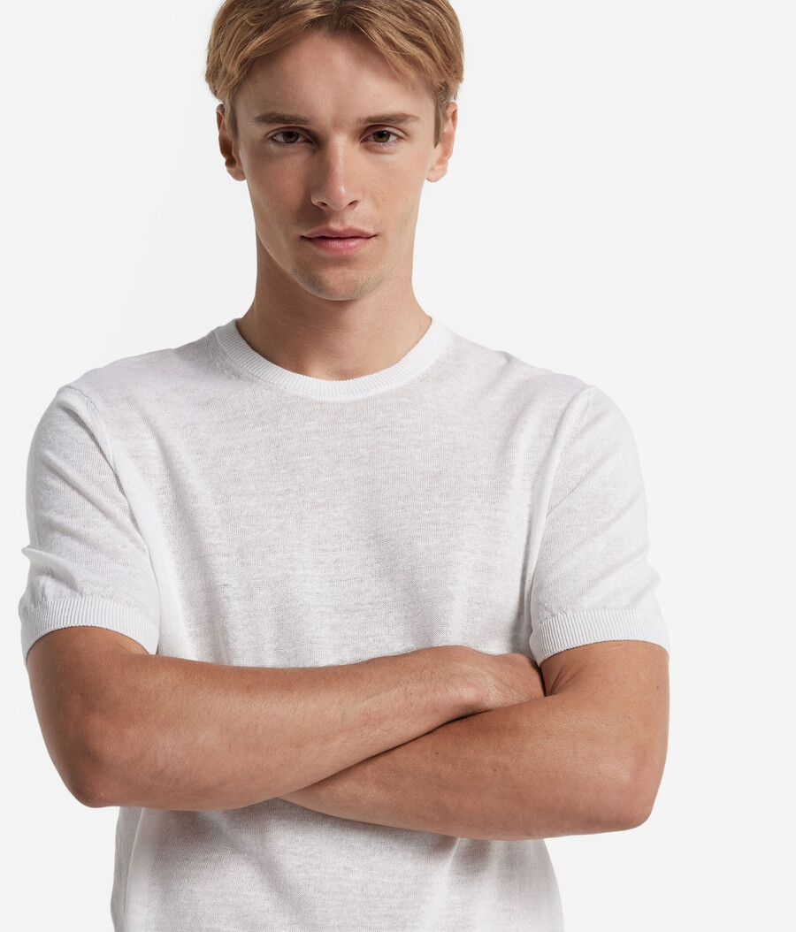 baumwoll-leinen-t-shirt
