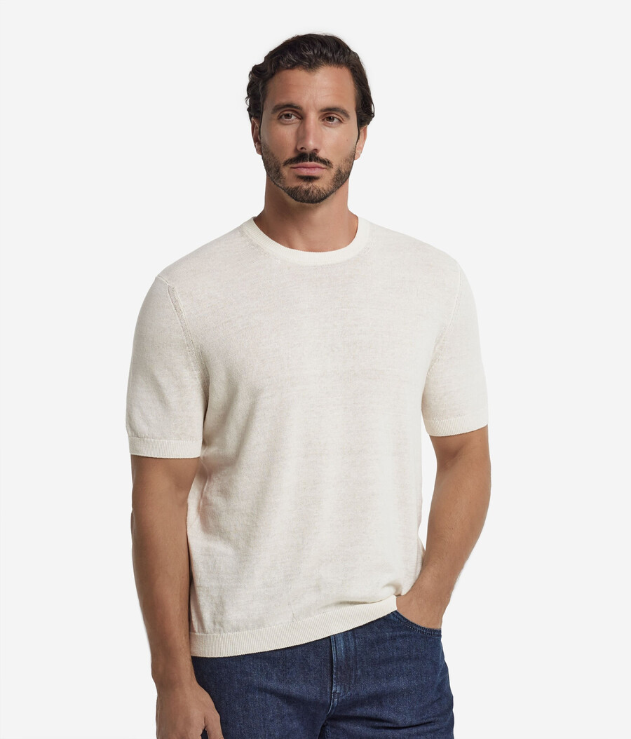baumwoll-leinen-t-shirt