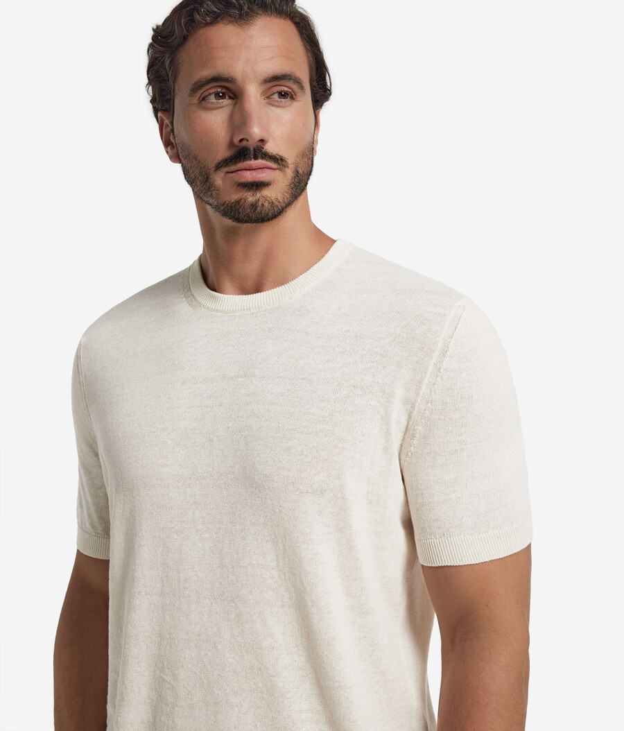 baumwoll-leinen-t-shirt