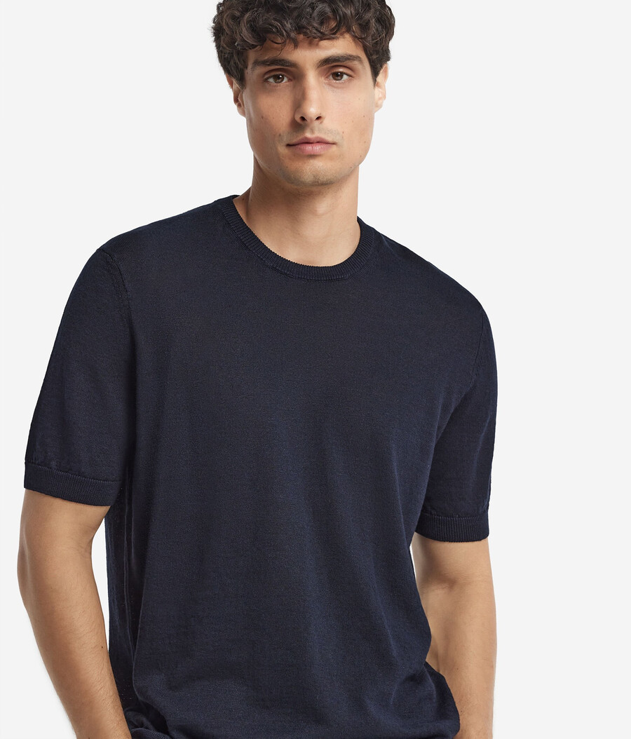 baumwoll-leinen-t-shirt