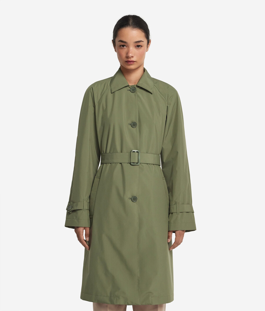 langer technischer trenchcoat