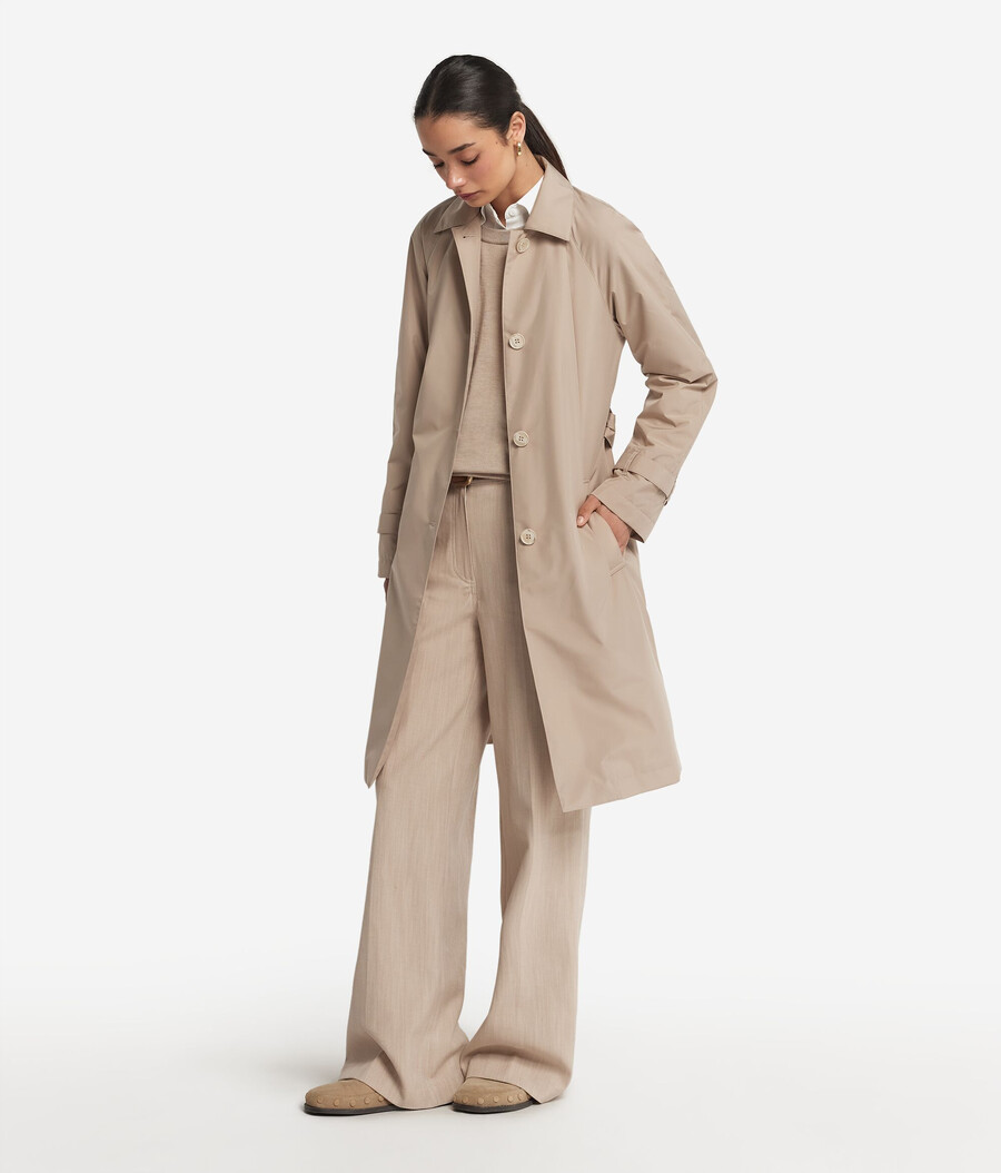 langer technischer trenchcoat