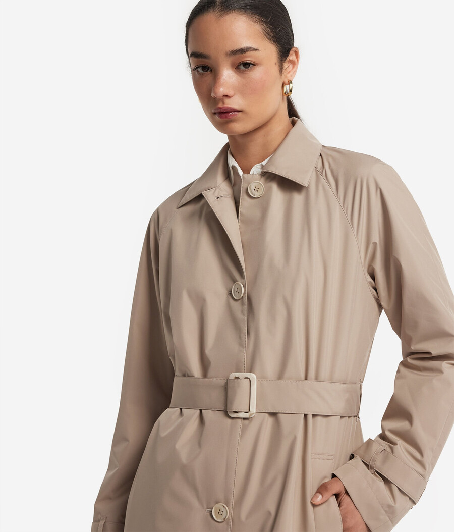 langer technischer trenchcoat