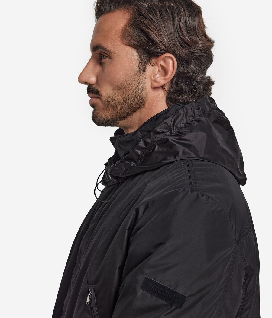 parka aus kaschmir-funktionsgewebe