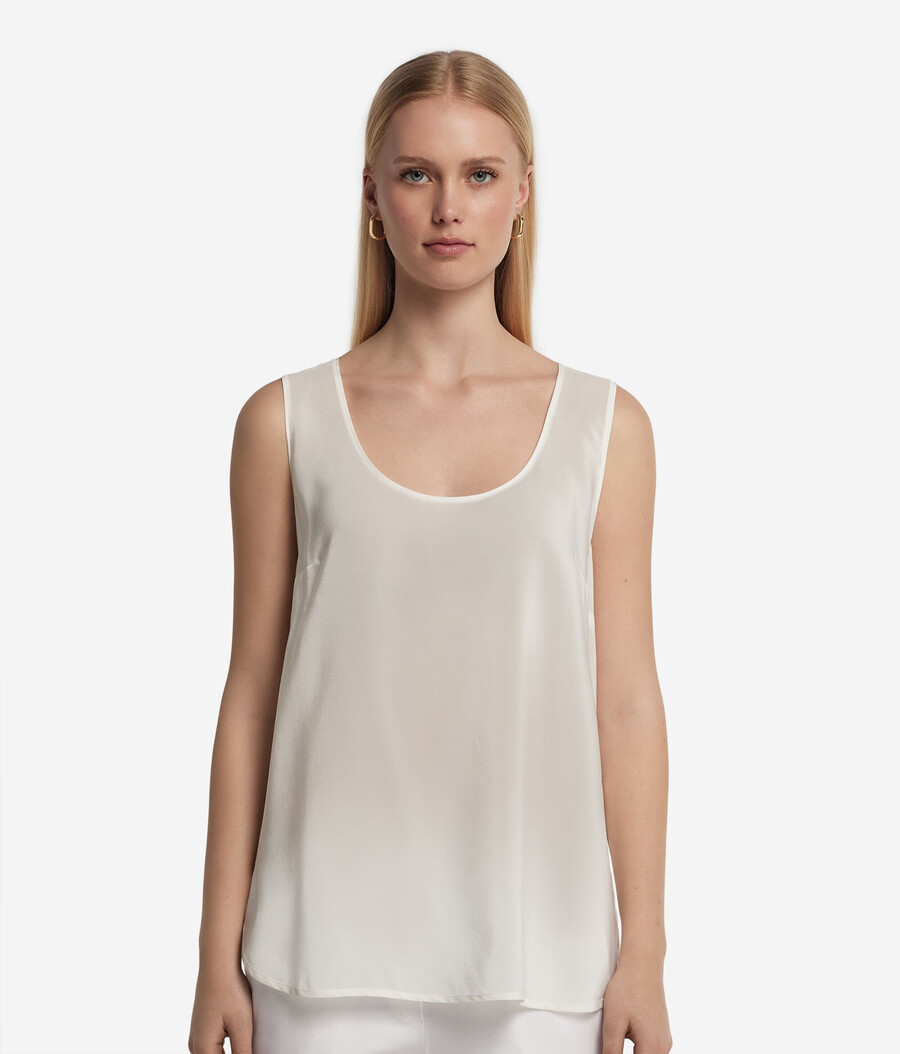 seiden-camisole mit weitem ausschnitt