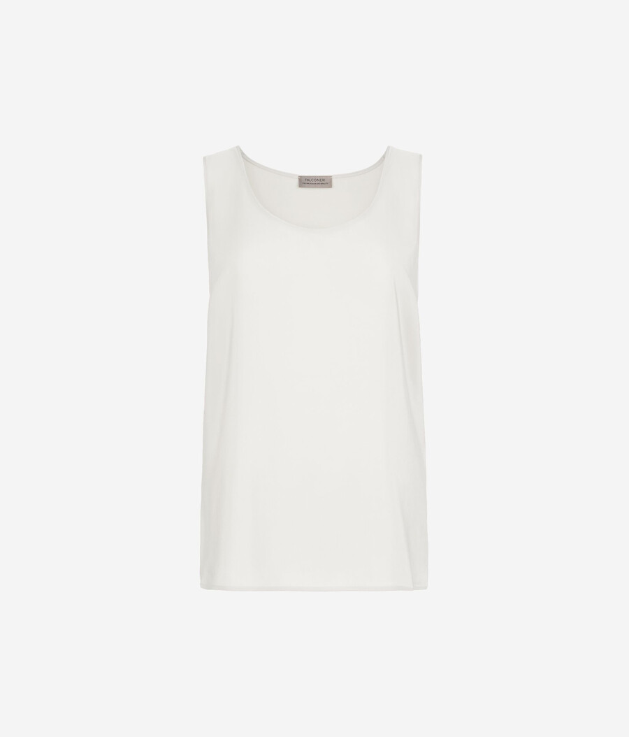 seiden-camisole mit weitem ausschnitt