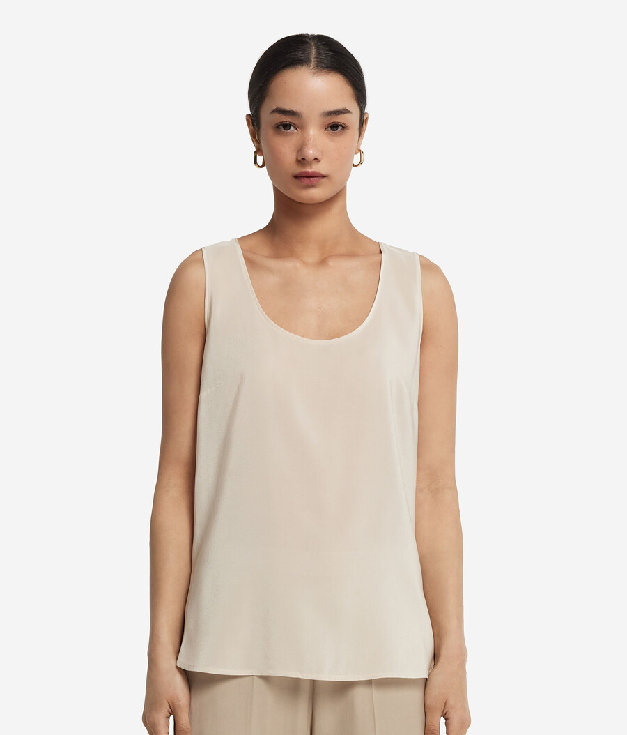 seiden-camisole mit weitem ausschnitt