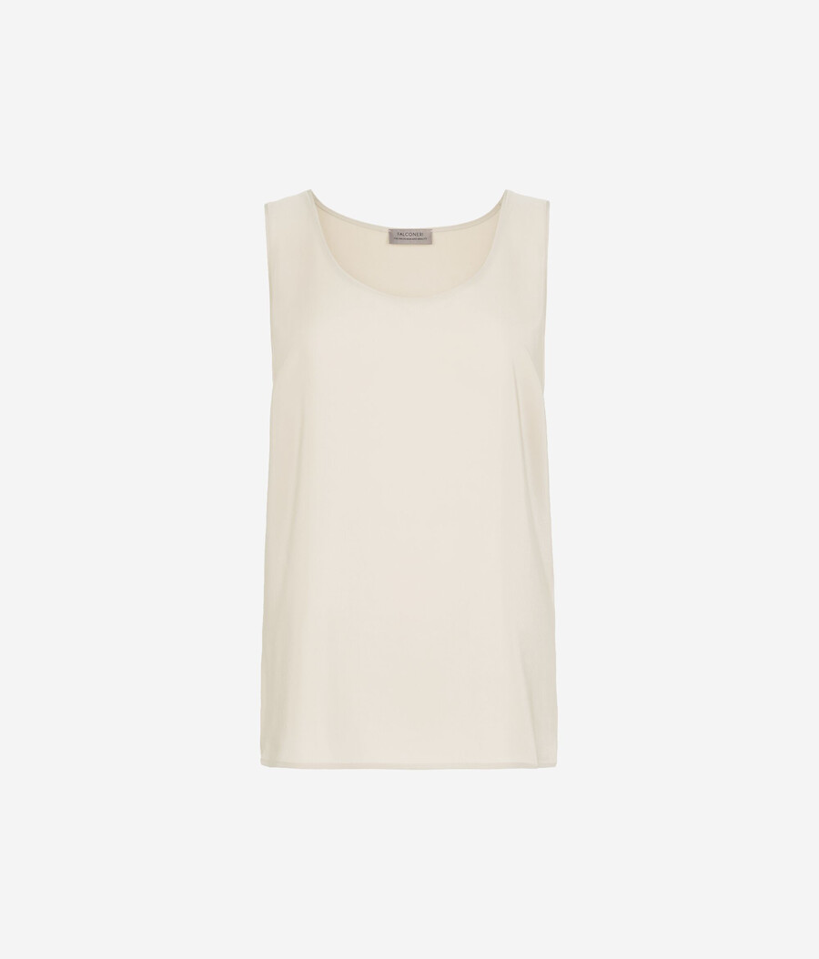 seiden-camisole mit weitem ausschnitt