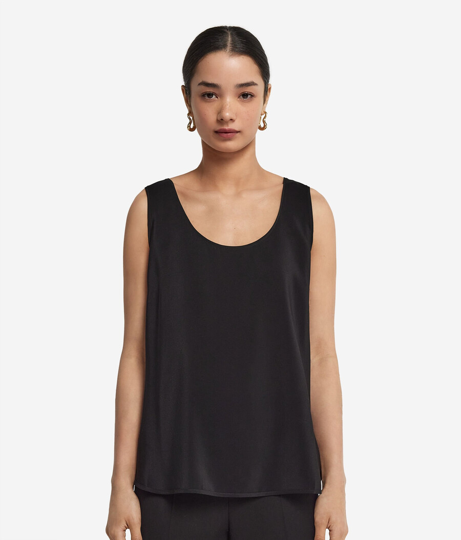 seiden-camisole mit weitem ausschnitt