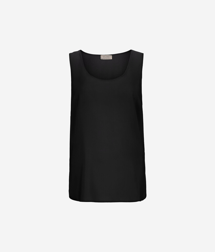seiden-camisole mit weitem ausschnitt