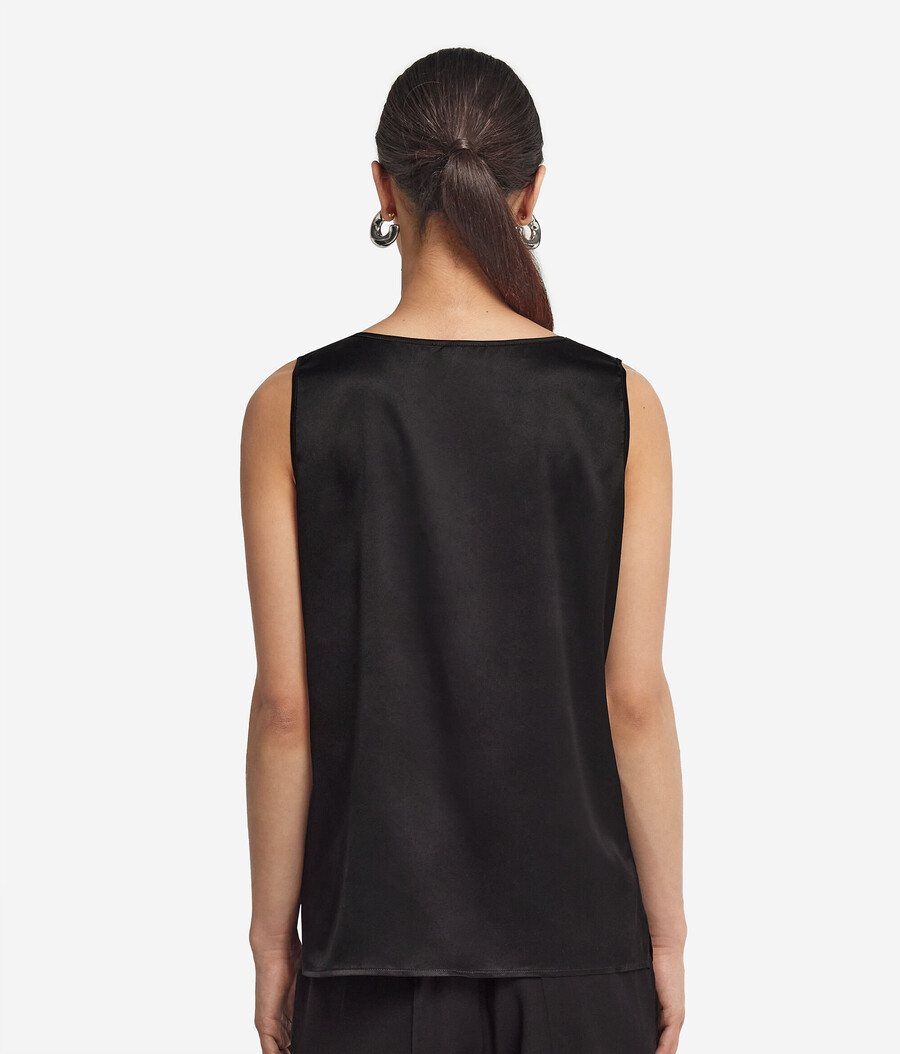 seiden-camisole mit v-ausschnitt