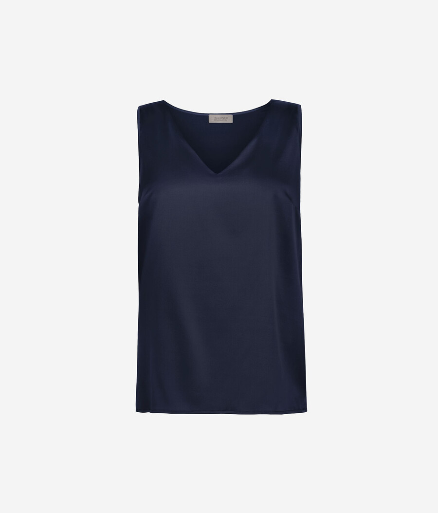 seiden-camisole mit v-ausschnitt