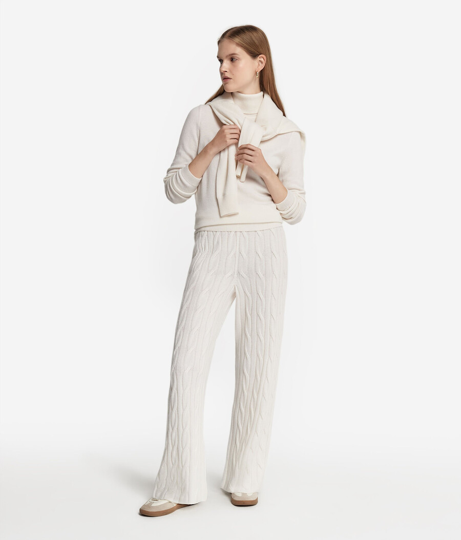 zopfstrickhose aus ultraweichem kaschmir