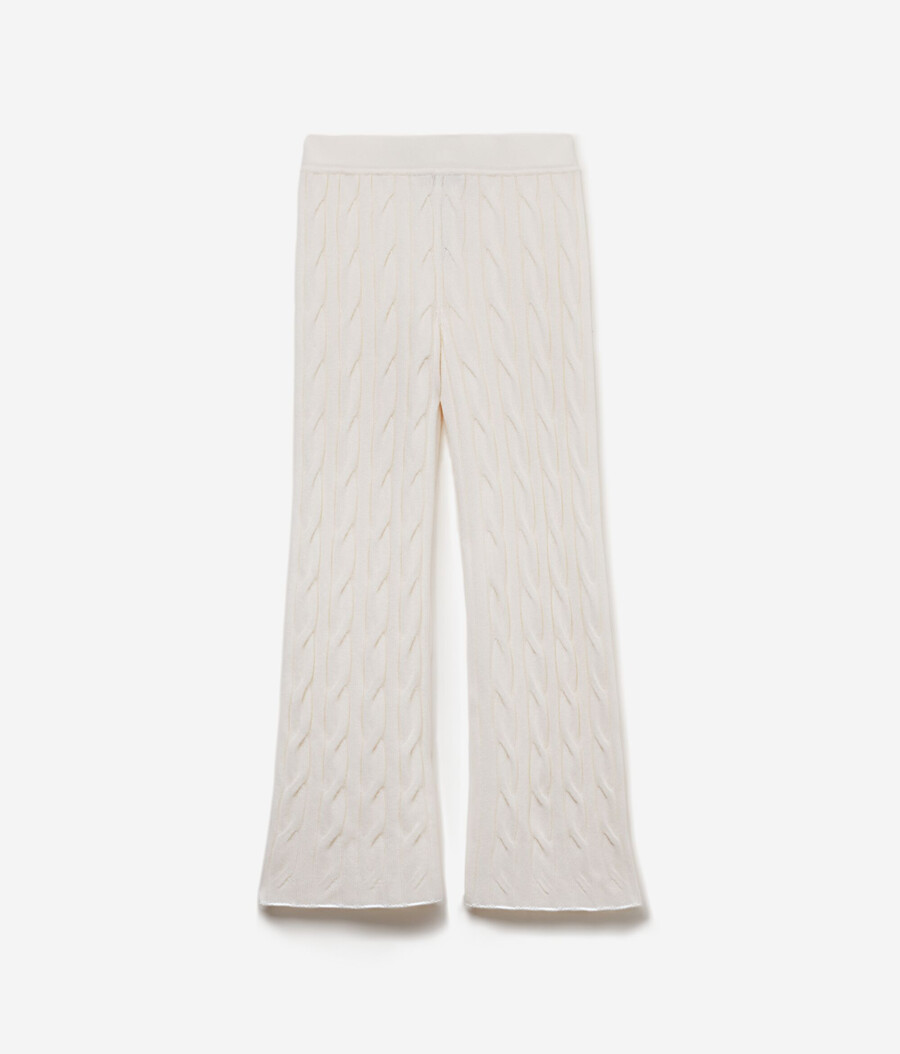 zopfstrickhose aus ultraweichem kaschmir